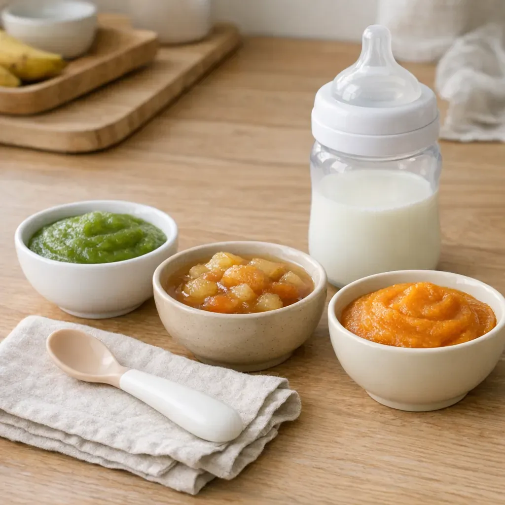 Un Tableau aide à piloter l’alimentation de bébé à 6 mois