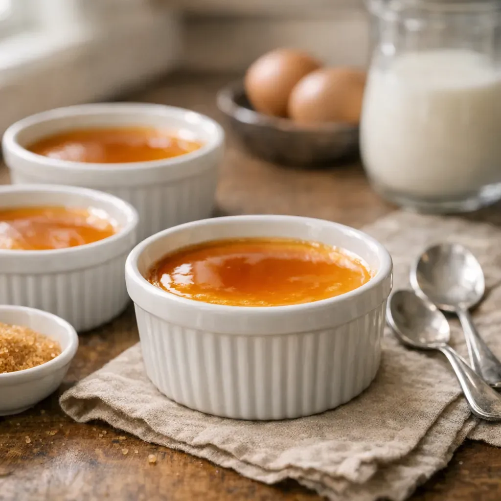 Les œufs au lait au bain-marie restent lisses avec cette Recette