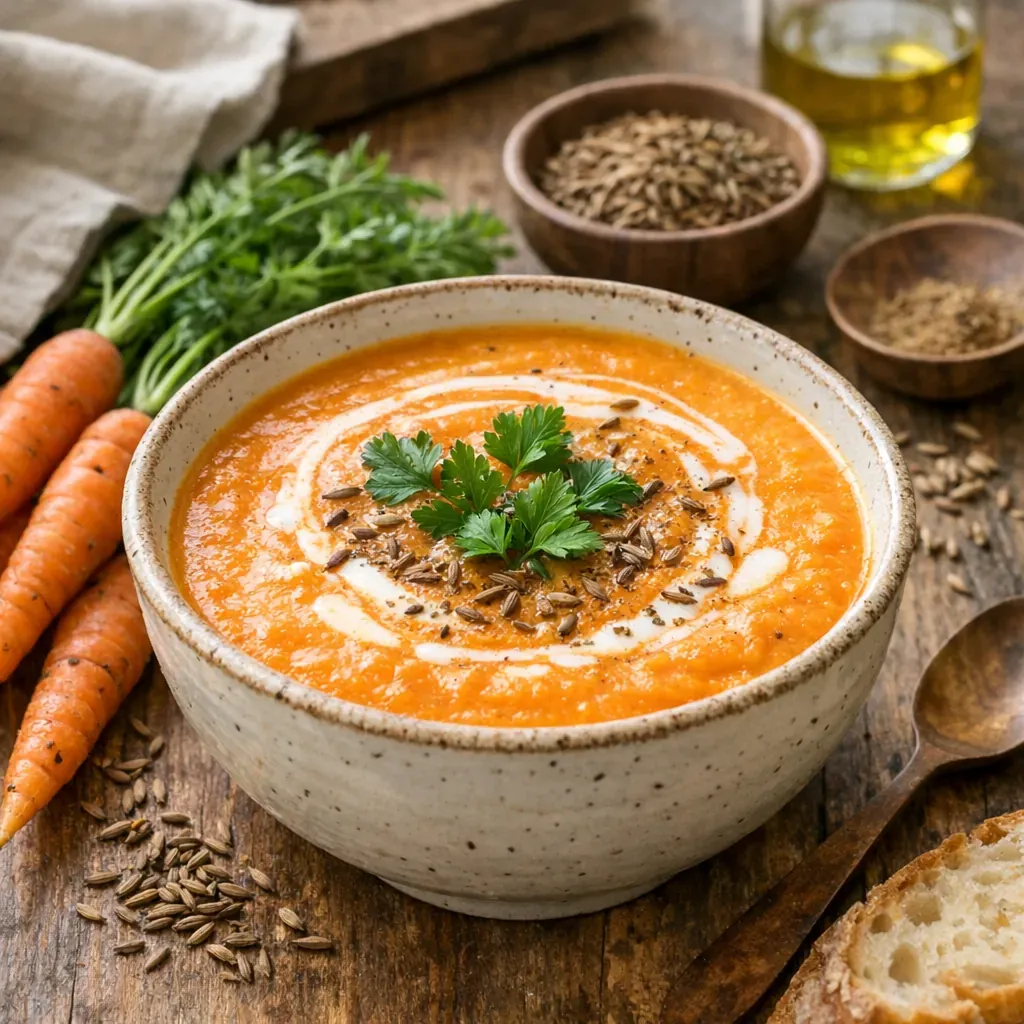 Cette Recette de Soupe à la carotte donne un Velouté sans crème