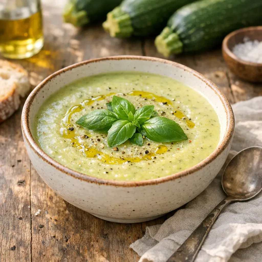 Cette Recette de Soupe à la courgette se prépare en 25 minutes