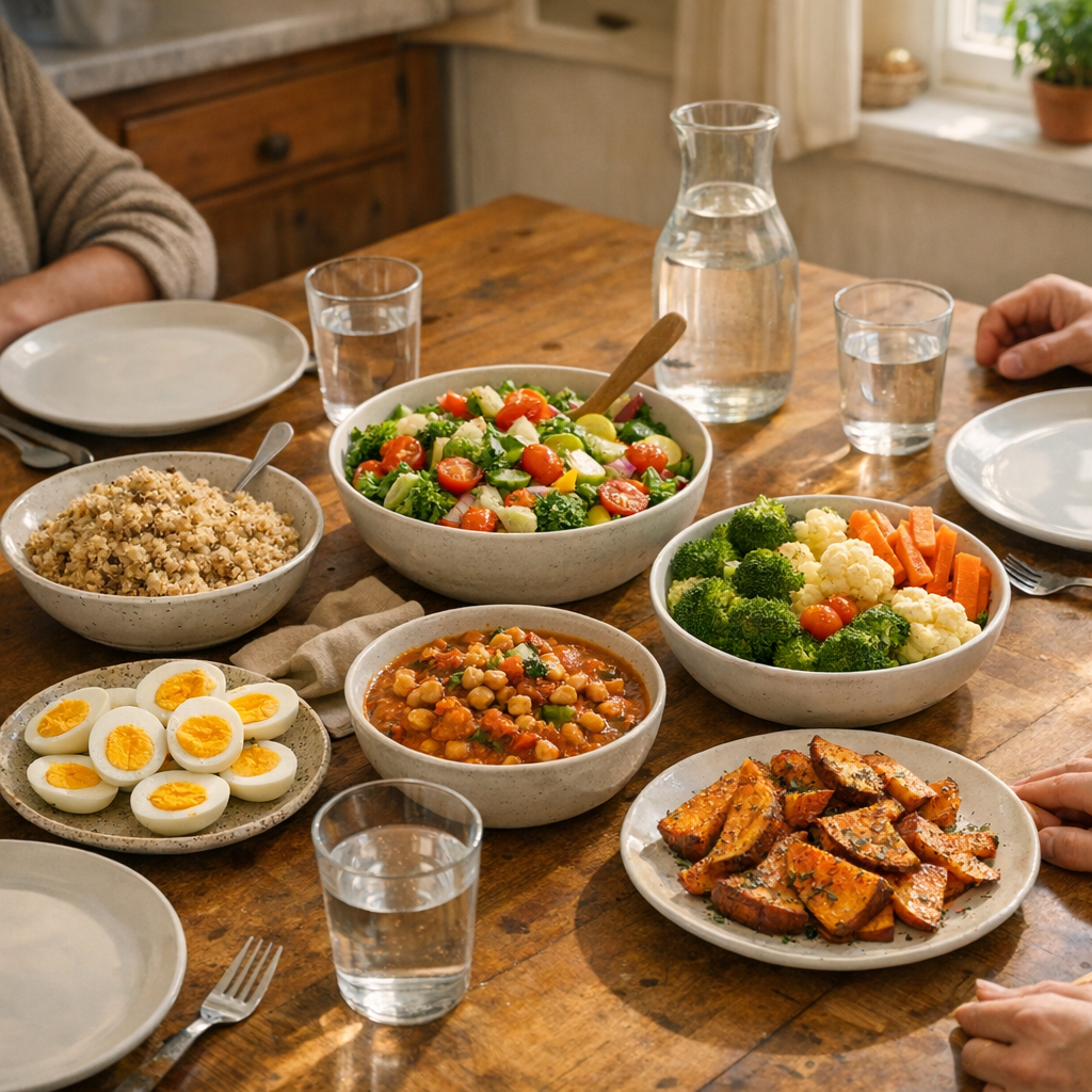 Un repas de famille équilibré reste simple avec quelques conseils